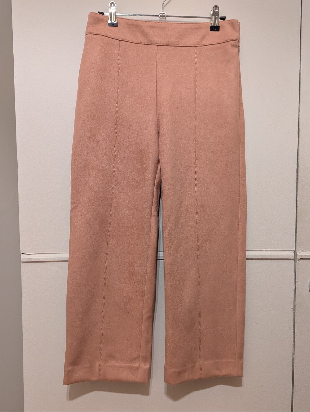 Ann Taylor Petite Blush Pink Wide-Leg Pants